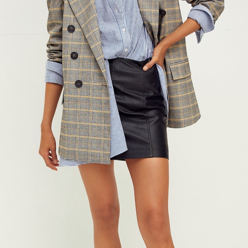 Free People Modern Femme Vegan Leather Skirt